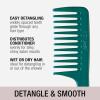 imageCONAIR Detangle ampamp Smooth Shower Comb with Hook  hair comb for men and women  detangling and parting comb  Teal Green