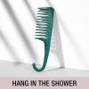 imageCONAIR Detangle ampamp Smooth Shower Comb with Hook  hair comb for men and women  detangling and parting comb  Teal Green