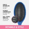 imageConair Detangling Hair Brush Set 3 Pack For Wet Dry and All Hair Types Detangling Brushes for Women in Tartan Red GreenBlue Pink Grey
