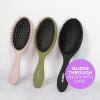 imageConair Detangling Hair Brush Set 3 Pack For Wet Dry and All Hair Types Detangling Brushes for Women in Tartan Red GreenEvergreen Blush Pink Black