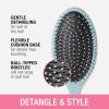imageConair Detangling Hair Brush Set 3 Pack For Wet Dry and All Hair Types Detangling Brushes for Women in Tartan Red GreenPink  Blue  Silver