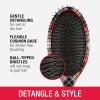imageConair Detangling Hair Brush Set 3 Pack For Wet Dry and All Hair Types Detangling Brushes for Women in Tartan Red GreenTartan  Red  Green