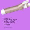 imageConair Double Ceramic 1 Inch Curling Iron with Claw Clip 125Inch Barrel Creates Loose Curls Hair Curler for Use on Medium and Long Hair WhiteWhiteRose Gold