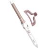 imageConair Double Ceramic 1 Inch Curling Iron with Claw Clip 125Inch Barrel Creates Loose Curls Hair Curler for Use on Medium and Long Hair WhiteWhiteRose Gold