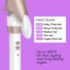 imageConair Double Ceramic 1 Inch Curling Iron with Claw Clip 125Inch Barrel Creates Loose Curls Hair Curler for Use on Medium and Long Hair WhiteWhiteRose Gold