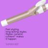 imageConair Double Ceramic 1 Inch Curling Iron with Claw Clip 125Inch Barrel Creates Loose Curls Hair Curler for Use on Medium and Long Hair WhiteWhiteRose Gold