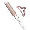 imageConair Double Ceramic 1 Inch Curling Iron with Claw Clip 125Inch Barrel Creates Loose Curls Hair Curler for Use on Medium and Long Hair WhiteWhiteRose Gold