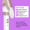 imageConair Double Ceramic 1 Inch Curling Iron with Claw Clip 125Inch Barrel Creates Loose Curls Hair Curler for Use on Medium and Long Hair WhiteWhiteRose Gold
