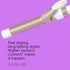 imageConair Double Ceramic 1 Inch Curling Iron with Claw Clip 125Inch Barrel Creates Loose Curls Hair Curler for Use on Medium and Long Hair WhiteWhiteRose Gold