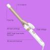 imageConair Double Ceramic 1 Inch Curling Iron with Claw Clip 125Inch Barrel Creates Loose Curls Hair Curler for Use on Medium and Long Hair WhiteWhiteRose Gold