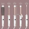 imageConair Double Ceramic MultiAttachment Hair Styler 5in1 Curling Wand Set to Create Curls Waves and Blowouts Ceramic Technology Eliminates Damaging Hot Spots