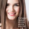 imageConair Double Ceramic Straightening Brush Heated Straightening Brush for Smooth Shiny Hair VShaped Heat Bristles for Closer Contact15