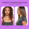 imageConair Double Ceramic Straightening Brush Heated Straightening Brush for Smooth Shiny Hair VShaped Heat Bristles for Closer Contact15