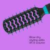 imageConair Grip ampamp Lift Vent Hairbrush 2PK FullSize and MidSize Brush Set Nylon Bristle Hairbrushes for Blowout Styling Value PackTeal