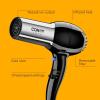 imageConair Hair Dryer 1875W FullSize Hair Dryer with Ionic Conditioning Blow Dryer Tourmaline Ceramic Technology for Quick Drying BlackChrome1 Count Pack of 1