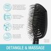 imageConair Scalp Care Detangling hairbrush  Curly Hair Brush  Scalp Massager  hairbrushes for women ampamp men  detangler for all lengths and types  can use wet or dry  Red RushBlack Onyx