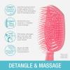 imageConair Scalp Care Detangling hairbrush  Curly Hair Brush  Scalp Massager  hairbrushes for women ampamp men  detangler for all lengths and types  can use wet or dry  Red RushPink Palse