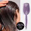 imageConair Scalp Care Detangling hairbrush  Curly Hair Brush  Scalp Massager  hairbrushes for women ampamp men  detangler for all lengths and types  can use wet or dry  Red RushElectric Purple