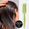 imageConair Scalp Care Detangling hairbrush  Curly Hair Brush  Scalp Massager  hairbrushes for women ampamp men  detangler for all lengths and types  can use wet or dry  Red RushGreen