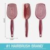 imageConair Scalp Care Detangling hairbrush  Curly Hair Brush  Scalp Massager  hairbrushes for women ampamp men  detangler for all lengths and types  can use wet or dry  Red RushRed