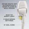 imageConair WallMount Hair Dryer 1600W Blow Dryer with LED Nightlight 2 Heat 2 Speed Settings White1 Count Pack of 4