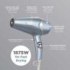 imageINFINITIPRO by CONAIR Hair Dryer with Diffuser Quick Style ampamp Shine Blow Dryer FrizzFree Hair BlueBlue