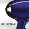 imageINFINITIPRO by CONAIR Hair Dryer with Diffuser Quick Style ampamp Shine Blow Dryer FrizzFree Hair BlueDark Purple