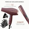 imageINFINITIPRO by CONAIR Hair Dryer with Diffuser Quick Style ampamp Shine Blow Dryer FrizzFree Hair BluePlum Bundle  Amazon Exclusive