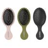 imageConair Detangling Hair Brush Set 3 Pack For Wet Dry and All Hair Types Detangling Brushes for Women in Tartan Red GreenBlack  Pink  Green