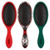imageConair Detangling Hair Brush Set 3 Pack For Wet Dry and All Hair Types Detangling Brushes for Women in Tartan Red GreenTartan  Red  Green