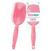 imageConair Scalp Care Detangling hairbrush  Curly Hair Brush  Scalp Massager  hairbrushes for women ampamp men  detangler for all lengths and types  can use wet or dry  Red RushPink Palse