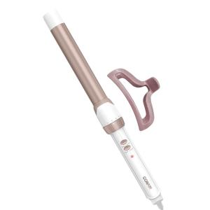 imageConair Double Ceramic 1Inch Curling Wand Produces Flawless Waves Curling Iron for Use on Medium and Long Hair 30 Heat Setting Curling Iron WhiteWhite