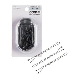 imageConair Pin ampamp Match Bobby Pins  hair accessories for women  Bobby Pins Black  Includes Storage Container  75 CountBlack