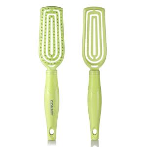 imageConair Scalp Care Detangling hairbrush  Curly Hair Brush  Scalp Massager  hairbrushes for women ampamp men  detangler for all lengths and types  can use wet or dry  Red RushGreen