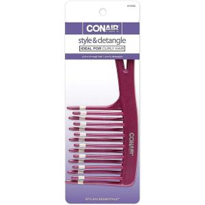 imageConair Styling Essentials Style ampamp Detangle Comb 1 ea Pack of 3