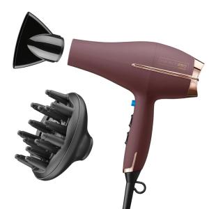 imageINFINITIPRO by CONAIR Hair Dryer with Diffuser Quick Style ampamp Shine Blow Dryer FrizzFree Hair BluePlum  Amazon Exclusive