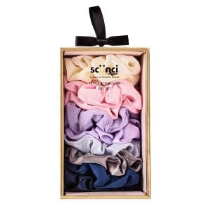 imageScunci by Conair 10pk Scrunchie Gift Box  hair ties holiday gifts  teen girl gifts trendy stuff  hair elastics  hair accessories for girls and women  Solid ampamp Plaid Assorted ColorsAssorted 1