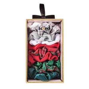 imageScunci by Conair 10pk Scrunchie Gift Box  hair ties holiday gifts  teen girl gifts trendy stuff  hair elastics  hair accessories for girls and women  Solid ampamp Plaid Assorted ColorsAssorted 2