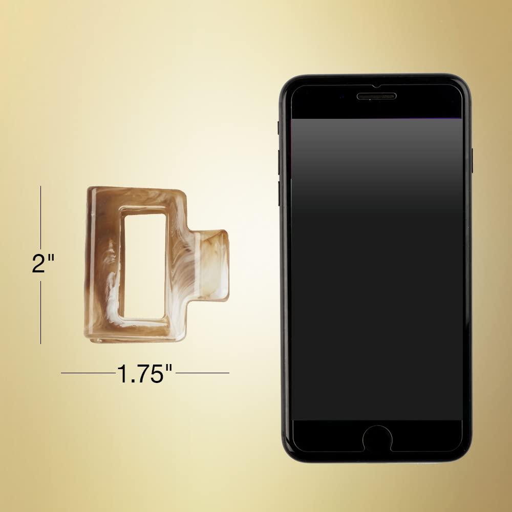 imageScunci by Conair Hair 3inch claw clips  hair accessories for women  Ideal for all hair types  trendy hair accessories  Beige Black Green 3 CountLight Taupe and Blonde