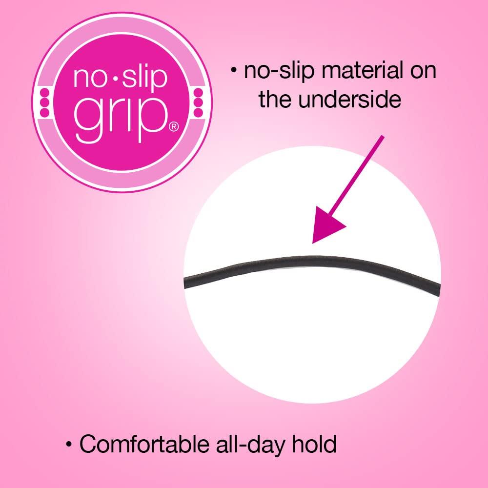 imageScunci by Conair NoSlip Grip Flat elastic Headwraps  mens headband  hair accessories for women  Bright Assorted Colors  8 Count