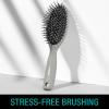 imageCONAIR Men Hair Brush Mens Detangler Brush for Everyday Brushing and All Hair Types Flexible Cushion Base with BallTipped Bristles Wont Snag or Pull BlackSlate Grey