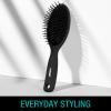 imageCONAIR Men Hair Brush Mens Detangler Brush for Everyday Brushing and All Hair Types Flexible Cushion Base with BallTipped Bristles Wont Snag or Pull BlackBlack