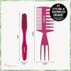 imageCONAIR x Tamera Mowry Collection Smoothing Brush and 3 in 1 Comb Set slick back hairbrush to smooth flyaways  perfect to section or tease hair  sleek ponytail bun  2 piece bundlePink 3in1 comb