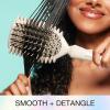 imageConair Curl Define Pro Detangler Brush for Curly Hair DualVent Design with Continuous Grooves Mixed Bristles for FrizzFree Detangling Smoothing and Curl DefinitionIvory