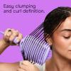 imageConair Curl Define Pro Detangler Brush for Curly Hair DualVent Design with Continuous Grooves Mixed Bristles for FrizzFree Detangling Smoothing and Curl DefinitionPurple