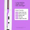 imageConair Double Ceramic Flat Iron 1Inch Flat Iron Hair Straightener Five Heat Settings Extra Long Floating Plates WhiteWhite