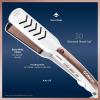 imageConair Double Ceramic Flat Iron 1Inch Flat Iron Hair Straightener Five Heat Settings Extra Long Floating Plates WhiteWhite