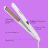 imageConair Double Ceramic Flat Iron 1Inch Flat Iron Hair Straightener Five Heat Settings Extra Long Floating Plates WhiteWhite