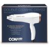 imageConair Double Ceramic Hair Dryer 1875W Blow Dryer with Diffuser and Concentrator Ionic Conditioning 3 Heat ampamp 2 Speed Settings Amazon Exclusive WhiteWhite
