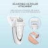 imageConair Full Body Epilator ampamp Hair Removal for Women CordlessRechargeable Perfect for Total BodyEpilator with Ice Roller and Sensitive Skin Attachment